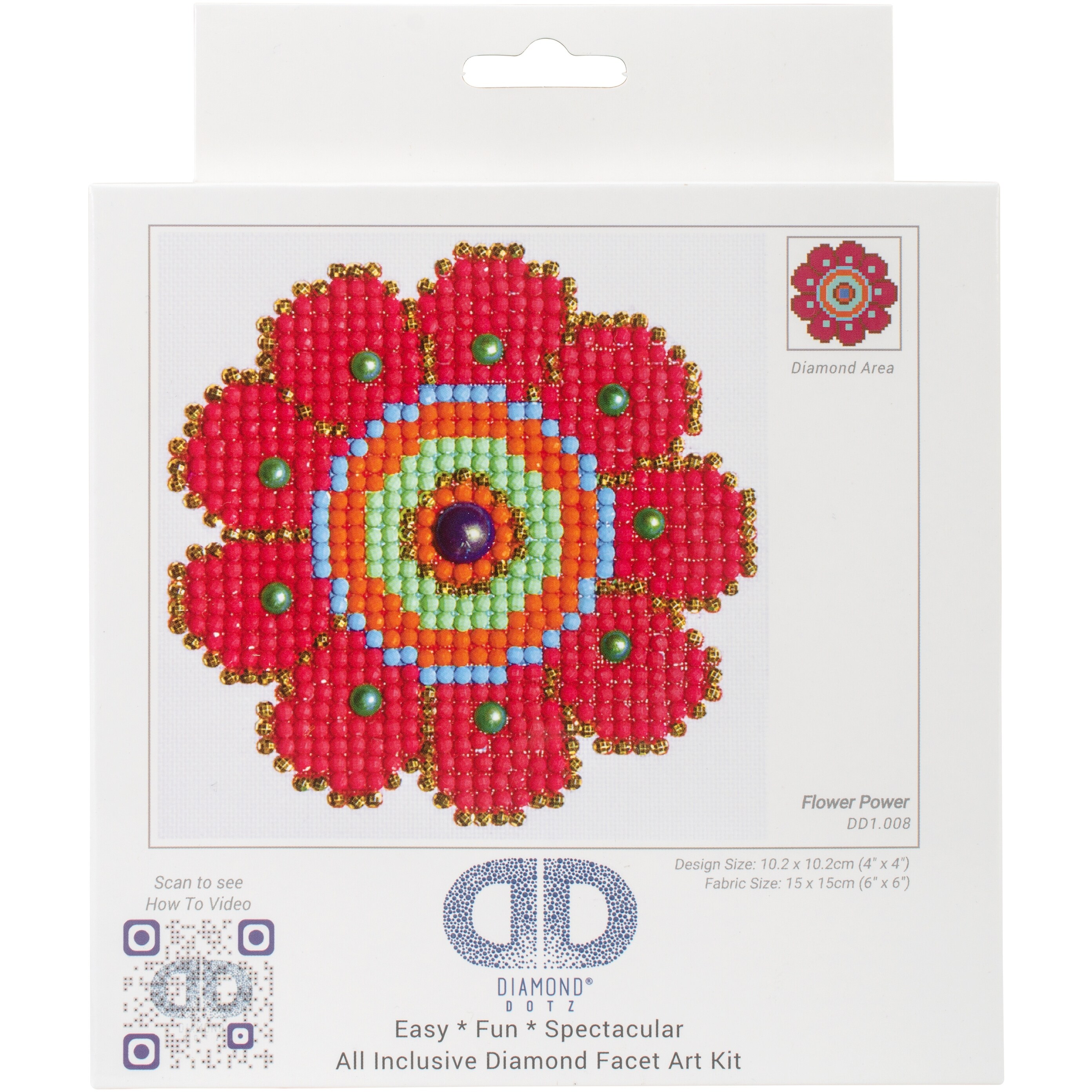 Diamond Dotz Diamond Embroidery Facet Art Kit 15"X15"Flutter By Gold